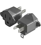 2 Prong to 3 Prong Outlet Adapter, SUPERDANNY ETL Listed 3-2 Prong Adapter, Fire-Retardant (392?)...