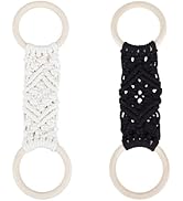 PH Pandahall 2Pcs Crochet Dish Towel Holder for Kitchen Bathroom, 11x3 Boho Macrame Cotton Towel ...