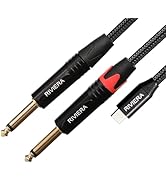 RIVIERA 6FT/1.8M USB C to 6.35mm 1/4" TS Cable Braided Sheild Copper Wire Low Noise for Digital P...