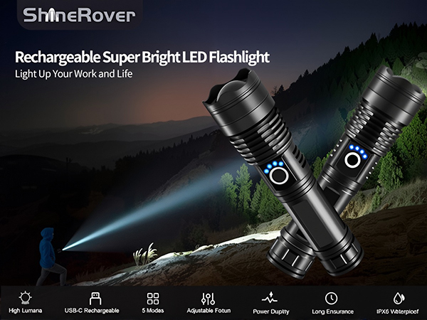 Rechargeable Flashlights High Lumens