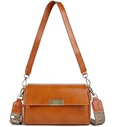 imeetu Genuine Leather Shoulder Bag for Women,Crossbody Bag Purse,Women's Handbags with 2 Detacha...