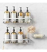 Deyhoc Shower Caddy, 3 Pack Shower Shelves for Inside Bathroom, Rustproof Adhesive Bathroom Organ...