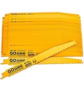 50 Pack 9 Inch 6/12TPI Reciprocating Saw Blades,Stud and Nail Saw Blades, 9" High Strength Bi-Met...