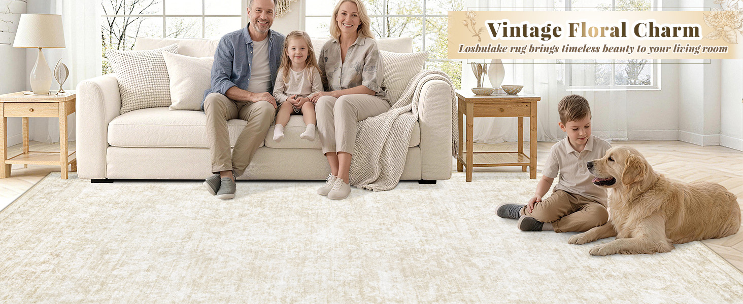 Vintage Floral Rug