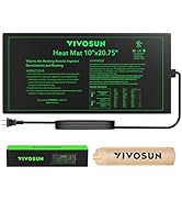VIVOSUN Durable Waterproof Seedling Heat Mat 10" x 20.75" UL &amp; MET-Certified Warm Hydroponic Heat...