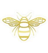 joycraft 420Pcs Bee Stickers, 1.5 inch Gold Foil Envelope Seal Sticker, Clear Self Adhesive Bee S...