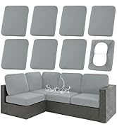 hyha Waterproof Outdoor Cushion Covers for Patio Furniture, Stretch Patio Chair Cushion Slipcover...