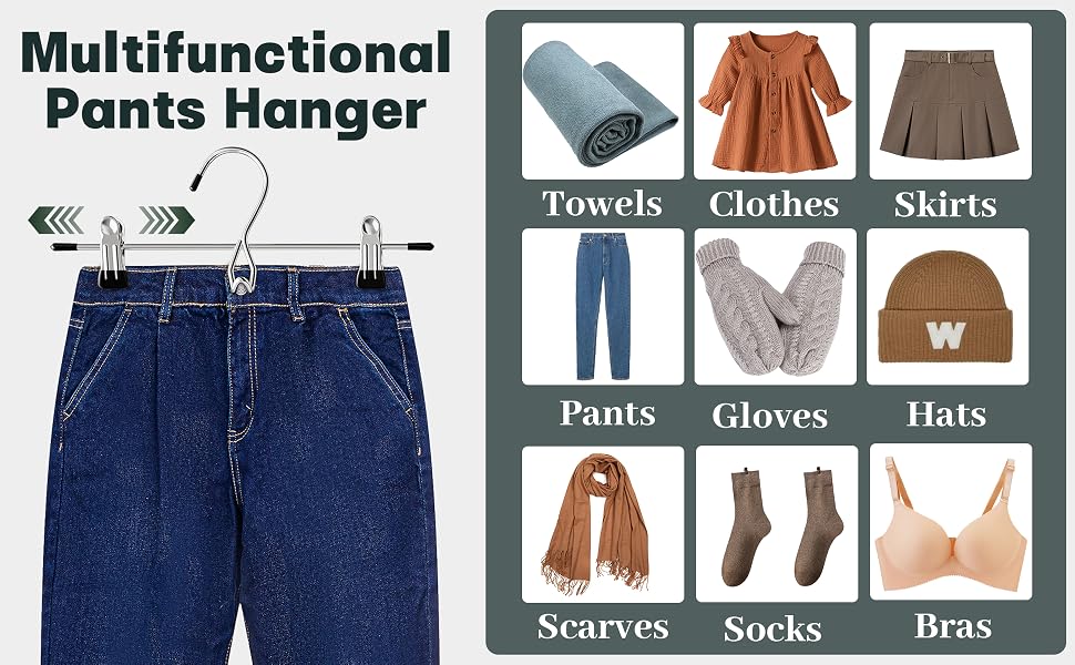 Can hang a variety of clothing