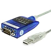 Gearmo Gearmo USB to Serial RS-232 Adapter with LED Indicators, FTDI Chipset, Supports Windows 11...