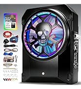 WDiYA 1600W Car Subwoofer, 10" Ultra-Thin Powered Under-Seat Sub with Built-in Amplifier, LPF/Gai...