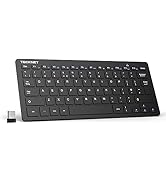 TECKNET 2.4G Wireless Keyboard, Ultra Slim Compact Computer Keyboard with Media Hotkeys, Silent S...