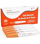 iHealth Pregnancy Test 5-Pack, Detect Early Pregnancy 6 Days Before Missed Period with 99% High S...