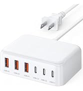 USB C Charger Block, 100W GaN 6 Port PD USB C and QC USB A Wall Charger Adapter Plug Cube, Super ...