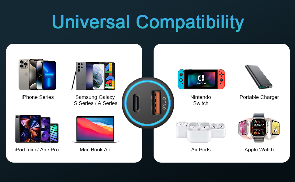 dual port car charger adapter