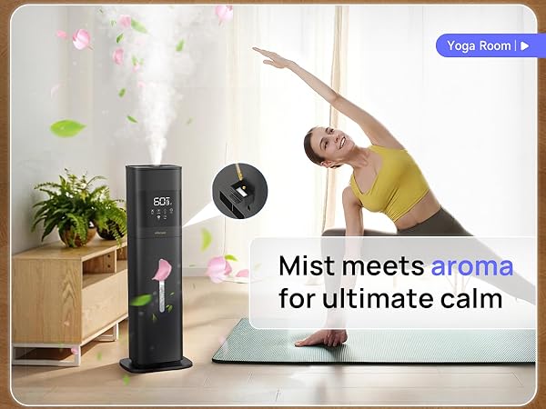 humidifier with essential oil diffuser