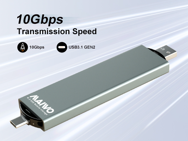 M.2 SSD Enclosure for NVME &amp; SATA, USB A to USB C M.2 SSD Enclosure