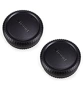 JJC 2-Pack Body Cap and Rear Lens Cover Kit for Fuji Fujifilm X Mount Cameras and Lenses Such as ...