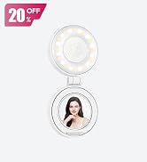Magnetic Selfie Light, Upgraded ULANZI LM23 360° Phone Ring Light for iPhone Magsafe with Mirror ...
