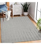 Tyrot Washable Area Rug 3x5 Rugs for Entryway Boho Kitchen Rug Black and Cream Entryway Rugs Cott...