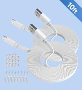 ANLINK 2 Pack 10FT Flat Power Extension Cable for WyzeCam YI Camera NestCam Blink Cam Netvue Kasa...