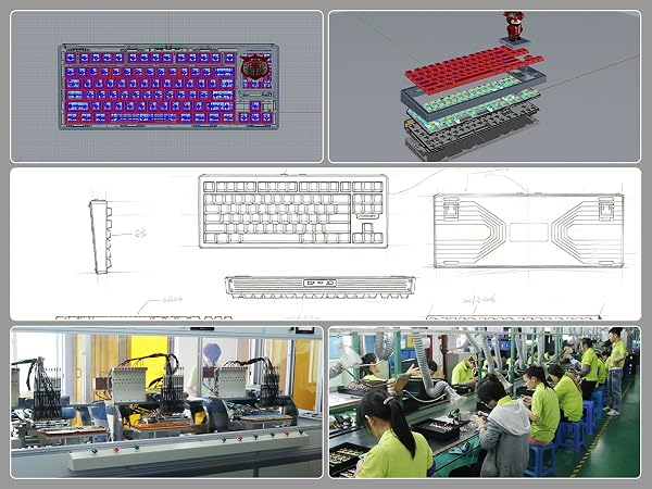Custom Creamy Keyboard 75% Mechanical Gaming Keyboard Hot-Swappable Keyboard