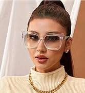 GIFIORE Oversized Square Cat Eye Sunglasses,Women Vintage Fashion Nude Cateye Sun Glasses Retro S...