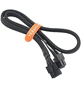 (2-Pack) YEZriler PCIe 8 Pin Male to PCIe 8 Pin (6+2) Male Power Adapter Sleeved Cable for Season...
