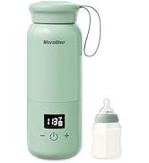 Portable Bottle Warmer for Travel, 10 Oz Baby Botle Warmer with Adjustable Temperature &amp; Keep War...