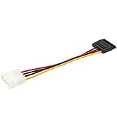 StarTech.com 6in 4 Pin LP4 to SATA Power Cable Adapter - LP4 to SATA - 6in LP4 to SATA Cable - 4 ...