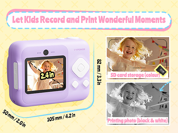TYPONOS Instant Digital Print Camera 