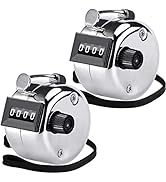 KTRIO Pack of 2 Colors Handheld Tally Counter 4-Digit Number Count Clicker Counter, Hand Mechanic...