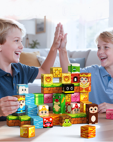 Mini Magnetic Building Cubes Set