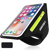 Phone Armband for Running Cell Phone Armband with Zipper Pocket for Earbuds Car Keys, Water Resis...