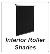 Interior Roller Shades. Black woven shade for blocking out light and reducing heat inside trailer.