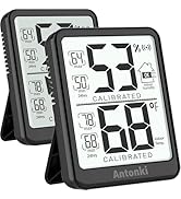 Antonki 2-Pack Room Thermometer Indoor Hygrometer, Digital Humidity Gauge, Temperature and Humidi...