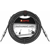 JOYO Audio Instrument Cable 15ft for Bass &amp; Guitar 1/4 Inch Straight Professional Amp Cord (Black...