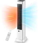 FOHERE Oscillating Tower Fan and Space Heater in One for Indoor Use, All Season High-Velocity Fan...