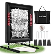 ZEALFEEL Baseball Pitching Net Pro, 9 Hole Pitching Target with Strike Zone Target, 5 Height Adju...