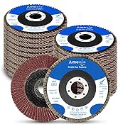 amoolo 4 1/2 Inch Flap Disc, 20Pcs 40 60 80 120 Grit Angle Grinder Sanding Discs, High Density Ab...