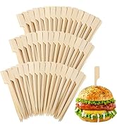 FATLODA [1200PCS] 4.7 Inches Cocktail Picks Bamboo Skewers For Appetizers, Paddle Wooden Skewers,...