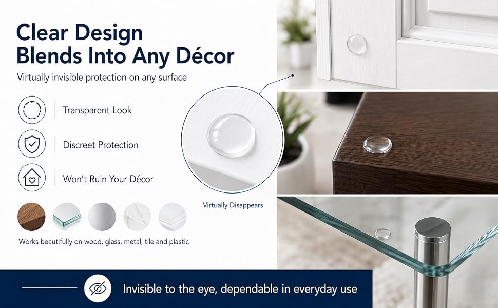 clear design blends into any decor