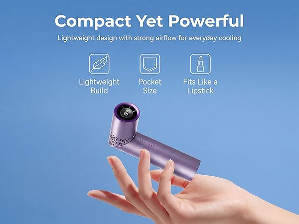 compact mini fan for bag with space saving slim design ideal for everyday carry and travel use