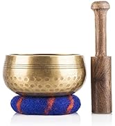 Ohm Store Tibetan Singing Bowl Set — Meditation Sound Bowl Handcrafted in Nepal for Yoga, Chakra ...