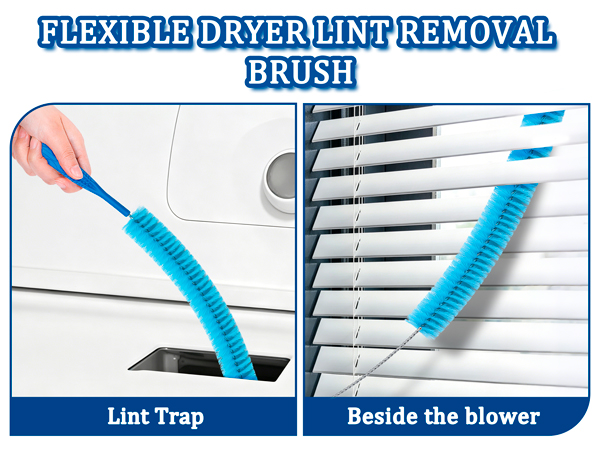 Dryer Vent Cleaner Kit, Vacuum Hose &amp;amp; Brush for Lint Trap Cleaning