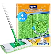 KEEPOW Dry Sweeping Cloths for Swiffer Sweeper, Reusable &amp; Washable Microfiber Mop Pads Refills, ...