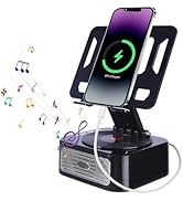Tablet Stand with Wireless Bluetooth Speaker and Anti-Slip Base,Cell Phone Stand with Bluetooth S...