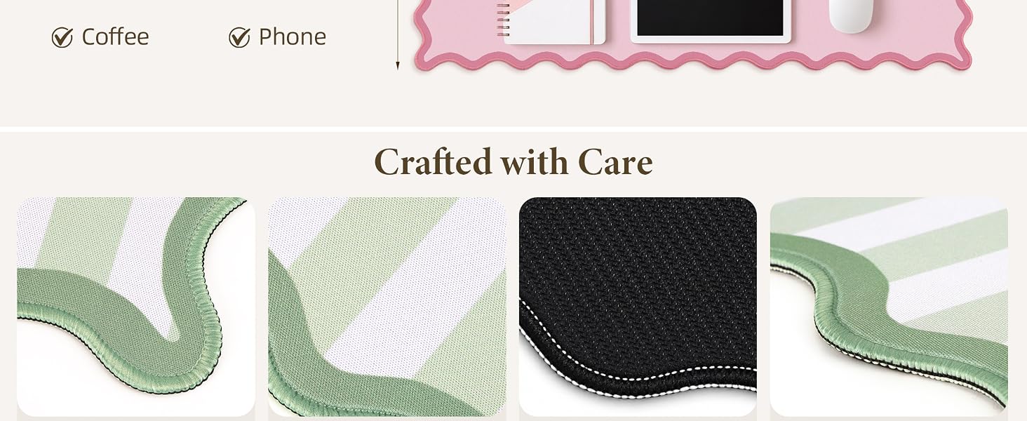 Scalloped Desk Mat 31.5 x 15.8