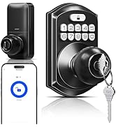 TEEHO TE018 Smart Door Knob with Keypad, App Control, Keyless Entry Digtal Door Lock with Handle,...