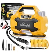 Nilight Portable DC 12V Heavy Duty Tire Inflator Dual Cylinders and Dual Motors Tire Pump 150PSI ...