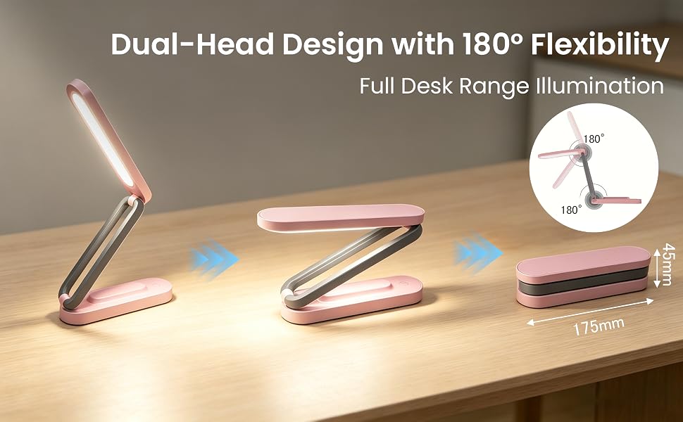Rechargeable LED Desk LampPortable Bedside Wireless Reading Light,Home